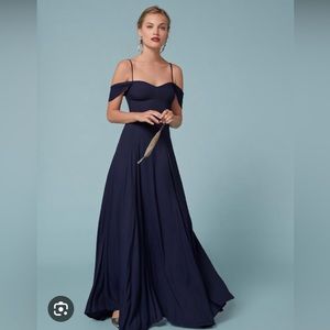 NWT Reformation Poppy Maxi Dress-Navy
